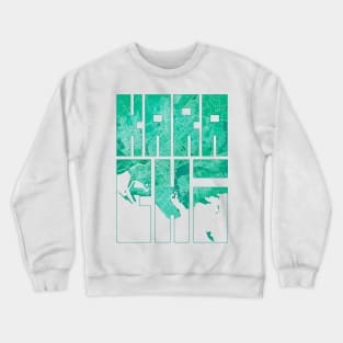 Karachi, Pakistan City Map Typography - Watercolor Crewneck Sweatshirt